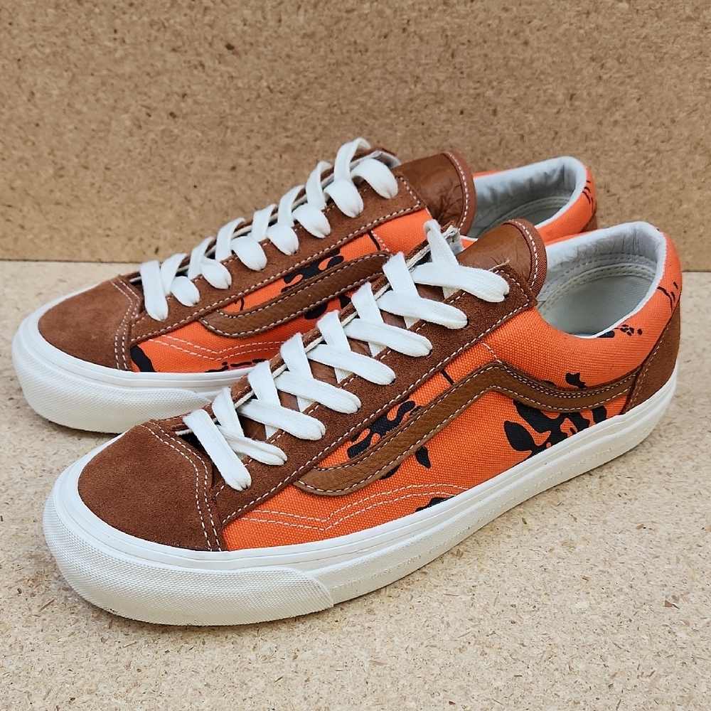 VANS Originals Modenica Hawaiian Leather Brown Sneakers Men's Sz 9 Womans 10.5